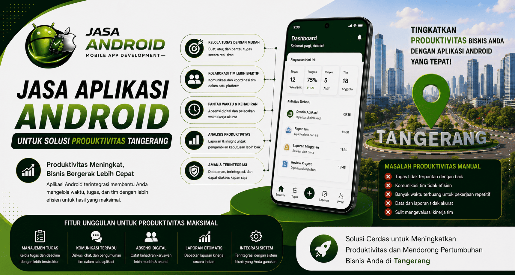 Jasa Aplikasi Android untuk Solusi Produktivitas Tangerang | Aplikasi Produktivitas Custom